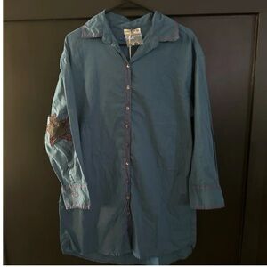 Natural Life Blue Intimates Button Down Shirt